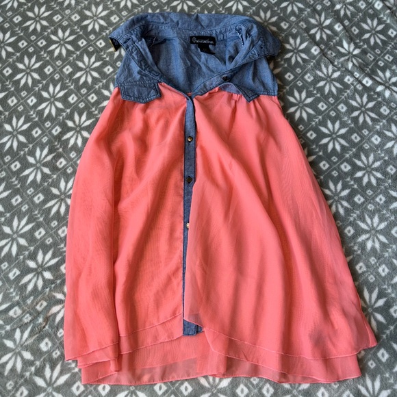 Tank Top Button Down - Picture 1 of 3